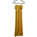 Alice + Olivia NEW NWT  Powell Pleated Wide Leg Cutout Jumpsuit Golden Rod Yellow Photo 7