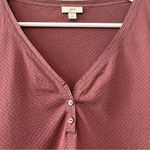 J.Jill  burgundy textured knit long sleeve shirt size large Photo 3