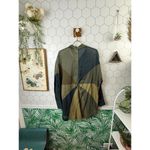 Free People Rainbow Rays Oversized Top Army Green - Size - Small Photo 3