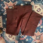 Good American Heavy horizontal Rib Wide Leg ankle Pants in Chocolate003 Size s Photo 7