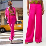 Trina Turk 💕💕 Nolita Pant ~ Silverlake Satin Trina Pink 8 NWT Photo 1