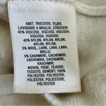 Anthropologie MOTH  Ivory Cream Ruffle Sweater Blouse with Sheer Sleeves Size M Photo 8