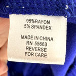 For Cynthia | NWT | Small | Royal Blue Stretch Surplice Sleeveless Faux Wrap Top Photo 9