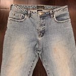 Bebe Vintage Y2K Flared Wide Leg Light Blue Denim Jeans Sz 26 Photo 2