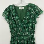 Trovata Birds of Paradis Marcella Cotton Mini Dress in Clover Patch Green Photo 5