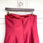 Kay Unger Womens Dress Red 100% Silk Strapless Lace Trim Cocktail Wedding 12 Photo 4