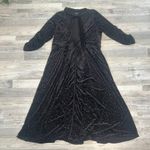 Torrid  Black Velvet Burnout Animal Print Maxi Kimono Neck Tie Photo 3