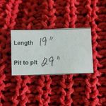 White Birch  Distressed Red Knit Sweater Size Medium Red Chunky Knit Sweater Photo 1