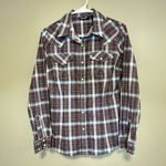 Wrangler Plaid Pearl Snap Shirt XS Womens Long Sleeve Cotton Western Rodeo Photo 0