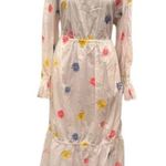 Something Navy Embroidered Tiered Long Sleeve Maxi Dress In Rainbow Size S NEW Photo 8