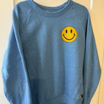 Aviator Nation Blue Smiley Face Sweatshirt Photo 0