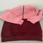 Outdoor Voices  MegaFleece Half-Zip Hoodie in Truffle Pink Burgundy, Size Small Photo 6