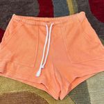 Aerie Orange Terrycloth Knit Lounge Shorts Comfy Sweatshorts High Waisted XS Photo 0