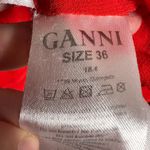 Ganni  Mullin Georgette Red Polka Dot Print Long Sleeve Blouse Size 4 Photo 15