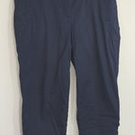 Eileen Fisher Eileen Fisher Navy Blue Organic Cotton Tencel Blend Capris Pants Women's Large Photo 0