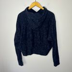 Athleta Blue Camo Farallon Cropped Hoodie Medium Dolman Long Sleeve Sweatshirt Photo 9