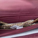 Badgley Mischka NWT convertible Crossbody Purse Bag w/Diamond Quilting; Plum Photo 4