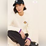 Free People X The Wild Collective Sports Graphic Sweater Purple Size L Photo 1