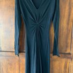 Black Cashmere Inverted Knot Midi Dress XS Photo 3