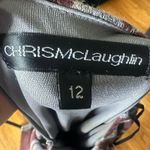 Chris McLaughlin Fit & Flare Dress – Gray & Burgundy Baroque Print Size 12 Photo 6