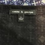 Cable & Gauge  Women's Geometric Blue Squares Blouse Top Sleeveless XL Photo 4