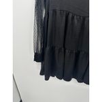 Peach Love Womens Black Tiered Babdoll Mini Dress Size M Dark Fairy Grunge Emo Photo 2