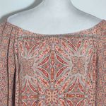 Sanctuary  Off-the-Shoulder Pink Boho Cropped Blouse Size XS Cropped Peasant Top Photo 2