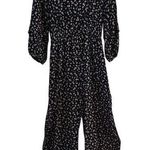 Madewell  Women's Floral Jumpsuit Black Long Sleeve Medium Casual Photo 0