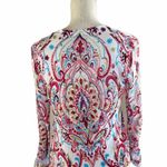 Chico's NWOT Chico’s Multi-Colored Printed Ruched-Sleeve Cardigan Photo 9