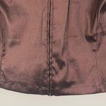 Tadashi Shoji Dark Brown Taffeta Ruched Formal Fitted Top Photo 10