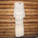 Mac Duggal  35111 Womens Ivory Embroidered Blouson Sleeve Boho Gown Dress Photo 4