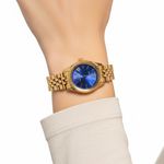 Michael Kors Gold Tone Watch Blue Dial Roman Numerals MK3272 Photo 2