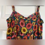 Natural Life Patti Tie Front Maxi with Sunflowers on Green Size L Photo 3