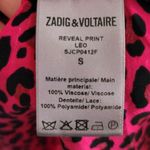 Zadig & Voltaire Reveal Leopard Print Faux Wrap Dress Pink Small NEW Photo 6