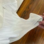 She & Sky NWOT  White Satin Bodysuit Cowl Neck Top Photo 4