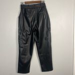 Jason Wu  Faux leather cargo pants black size 8 belted vegan relaxed straight Photo 3