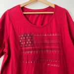 Catherines  American Flag Summer 2015 Red Tee Shirt T-Shirt Size 14/16 W Photo 1