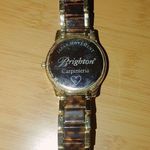 Brighton Carpinteria Womens Watch Gold Tone & Tortoise Shell Band Photo 5
