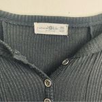 Natural Life  Oversized Tunic Dress One Size Long Sleeve Button Front Photo 8