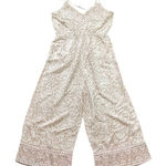 O'Neill Camile Jumpsuit Women's Size Large Viscose Pockets Neutral Lightweight Photo 0