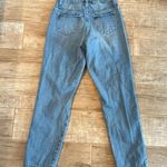 BP  light blue denim mom jeans with distressed holes Photo 1