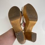 Anthropologie  Miss Albright Leather Bow Wooden Heel Sandals Size 9.5 Photo 9