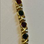 Macy's NWT Mercantiles Stores Company Gold Multicolor Gemstone Bracelet Photo 2
