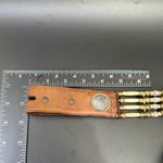 NOCONA Genuine Leather Beaded Bone & Conch Western Bohemian Belt NO BUCKLE Brown Photo 8