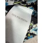 J. Jill Floral Print Button Down Long Sleeve Shirt Dress Women's Small Black Photo 4