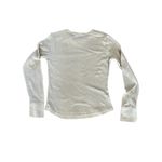 Vintage 80s Basic Long Sleeve Shirt Top Pale Yellow Jolie Intimates S Photo 1