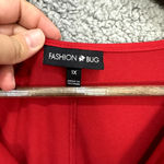 Fashion Bug Vintage Y2K  Top Women 1X Red Sleeveless Cowl Neck Studded Fairy Boho Photo 1