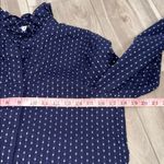 Claudie Pierlot navy polka Swiss dot button down shirt size 6 Blue Photo 5