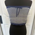 Altar'd State Altar’d State Crochet Striped Knit Crop Top Strapless Sweater NWOT Photo 0