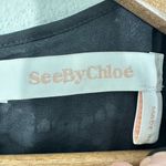 See By Chloe  Mini Dress Black Boho Crochet Ballon Sleeve Brunch‎ Wedding Guest Photo 6